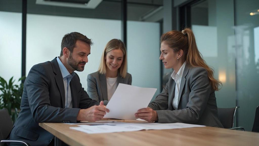 Rodina si sadá s finančným poradcom a diskutuje o finančnom pláne a splácaní dlhov