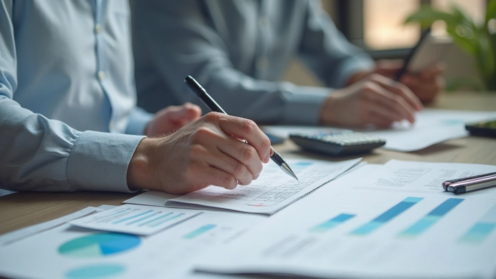 Pracovný stôl s rozpočtovacími nástrojmi a finančnými dokumentmi